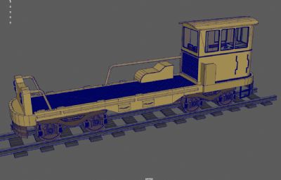 货运有轨电车,轨道运输,货物运输火车3dmaya模型