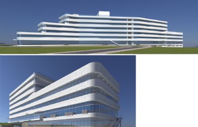 重庆万州机场航站楼,综合楼3D模型