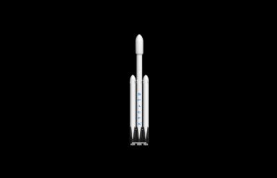 “重型猎鹰”运载火箭3D模型