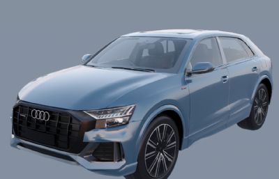 2022款奥迪Q8旗舰SUV越野车3D模型