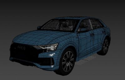 2022款奥迪Q8旗舰SUV越野车3D模型