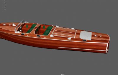 小型豪华游艇,快艇,救援船,搜救船3dmaya模型
