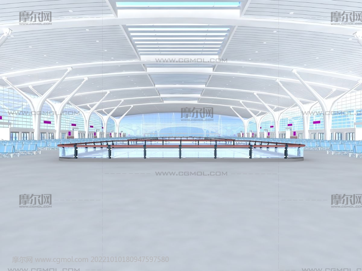 火车站,客运站,候车厅,候车大厅3D模型