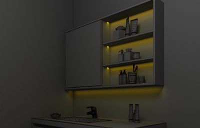 卫浴柜,浴室柜3D模型