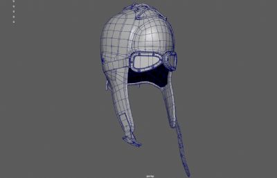 飞行员帽子,二战防风镜,飞行员护目镜3dmaya模型