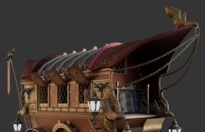 十几个王子马车,公主马车3D模型,FBX格式