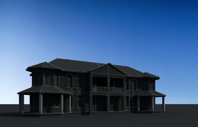 双层别墅,洋房3d模型