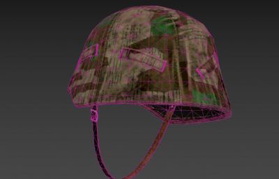 步兵头盔,防护盔3D模型,FBX格式