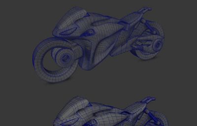 概念摩托机车3D模型,FBX文件