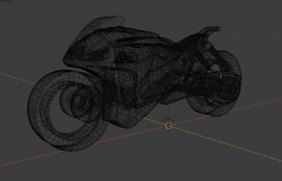 概念摩托机车3D模型,FBX文件