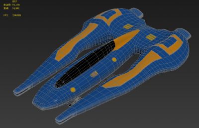 海神飞船,星际宇宙飞船3D模型,OBJ格式