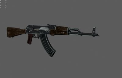 AK-74M突击步枪,苏联步枪3dmaya模型