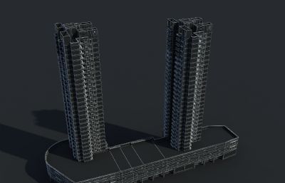 现代商住一体综合大楼3D模型