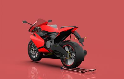 简易机车,摩托车3D数模