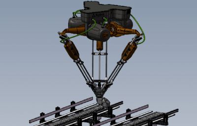 三角洲机器人输送机3D数模