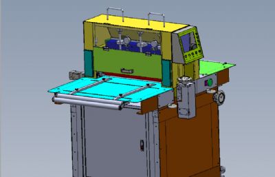 汽车空气滤清器装配机,检测机3D模型