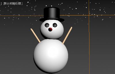 雪人,下雪动画3D模型
