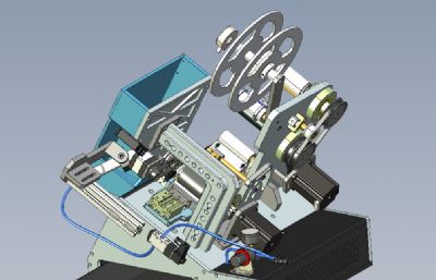 电容剪脚机与贴黄胶机3D模型