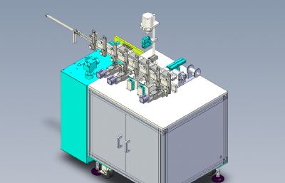 线材激光焊接裁断机3D数模