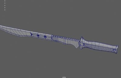 大砍刀,弯刀,古代魔幻武器 游戏道具3dmaya模型