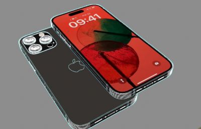 iPhone 14 pro max手机3D模型,有贴图