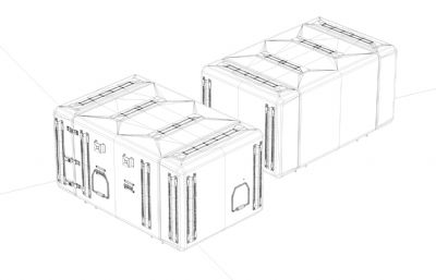 箱子,航空箱,武器箱C4D模型