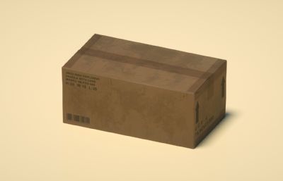 纸箱,箱子C4D模型