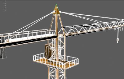 塔吊,吊机,建筑工地起重设备3dmaya模型