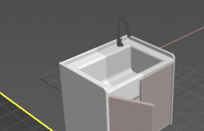橱柜,浴室柜单柜3D模型,FBX格式