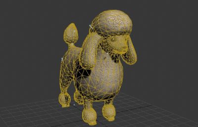 贵宾犬,贵妇犬,狗狗幼崽3D模型