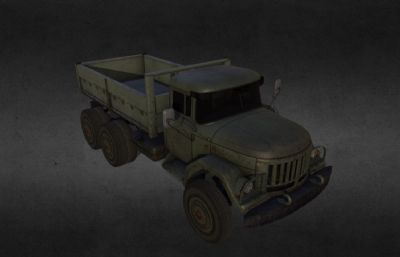 解放卡车,军用卡车,运兵车3dmaya模型