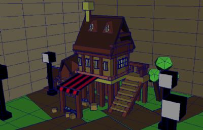 小房子,木房子maya模型
