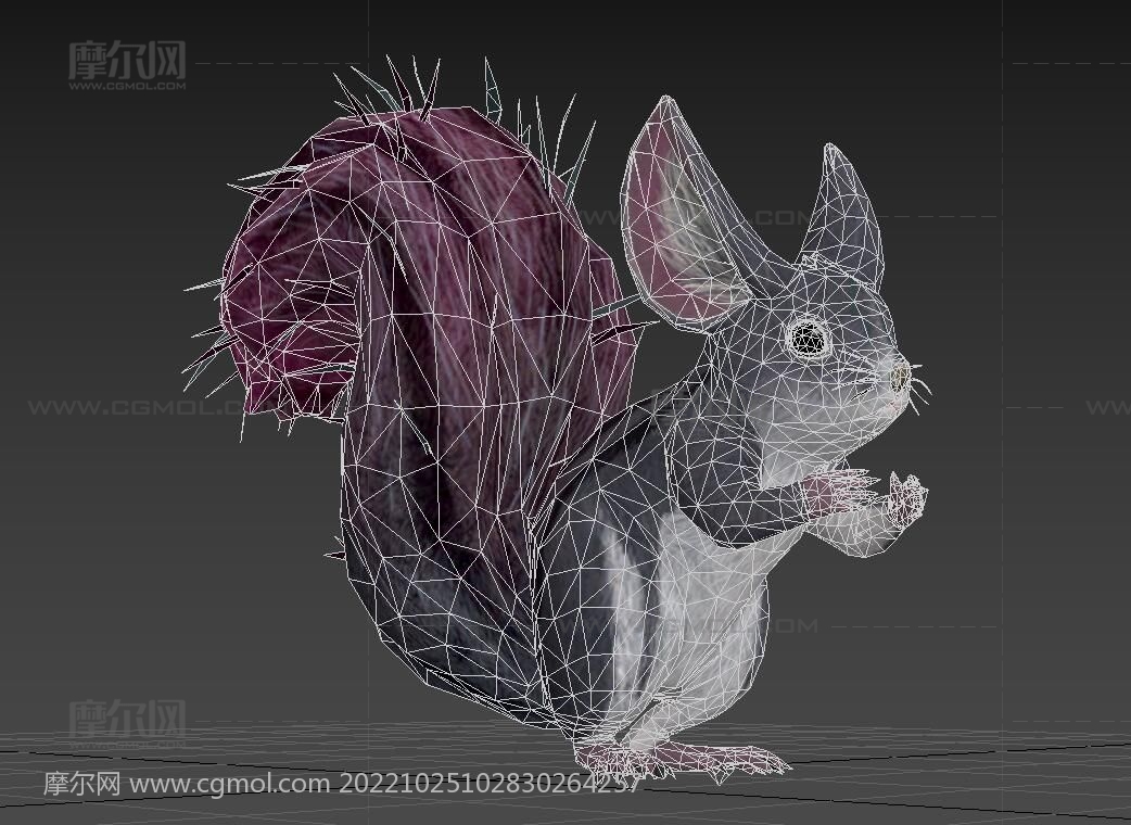 大耳朵松鼠3D模型,FBX格式
