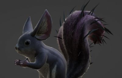大耳朵松鼠3D模型,FBX格式