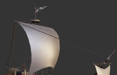 中世纪海盗船只,商船,战船3D模型(网盘下载)