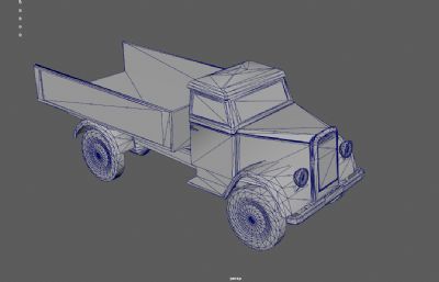解放卡车,军用运输卡车,低模卡车3dmaya模型