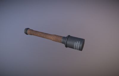 m24木柄手榴弹,手雷,手投炸弹3dmaya模型