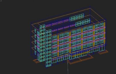 室内体育场构架,教学楼,办公楼3D模型