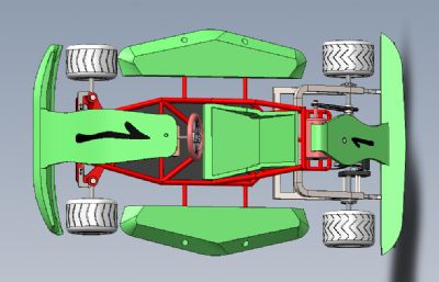 儿童卡丁车3D数模图纸
