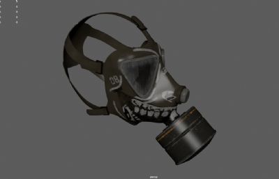 防毒面具,防化面罩,化学武器面罩,毒气面罩3dmaya模型