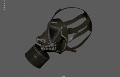防毒面具,防化面罩,化学武器面罩,毒气面罩3dmaya模型