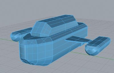 无人船,自动驾驶飞船stp模型