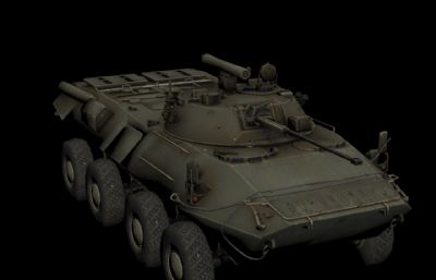 BTR-90罗斯托克装甲车游戏道具3D模型