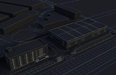 橡胶研发基地公司办公大楼3D模型