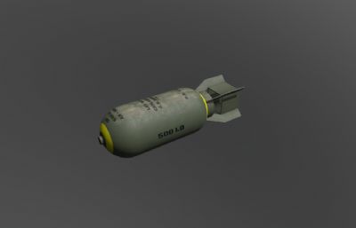 500磅炸弹,二战铁炸弹,航空,空投导弹游戏道具3dmaya模型