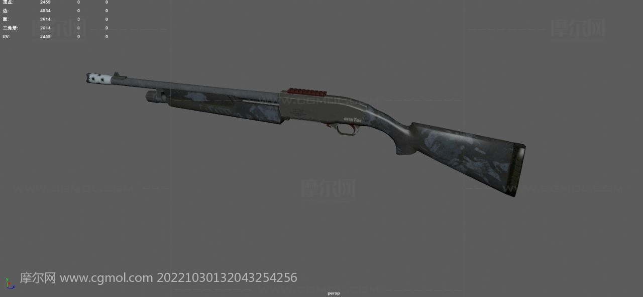 雷明顿M870散弹枪,霰弹枪,来福枪游戏道具3dmaya模型