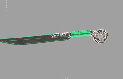 生锈的链式刀片,小刀 匕首游戏道具3dmaya模型