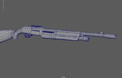 雷明顿M870散弹枪,霰弹枪,来福枪游戏道具3dmaya模型