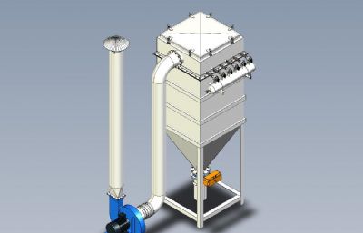 脉冲布袋除尘器3D数模图纸