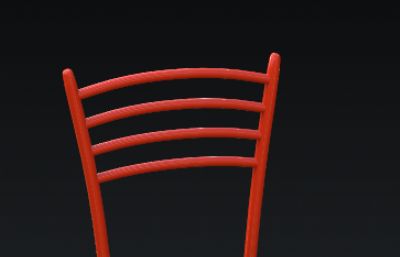 简单餐椅,金属餐椅3d模型